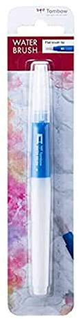 Tombow Wassertankpinsel Flache Spitze, Aquarellpinsel befüllbar für Aquarelltechniken, regulierbarer Wasserfluss, einfach zu reinigen [WB-FL-1P]