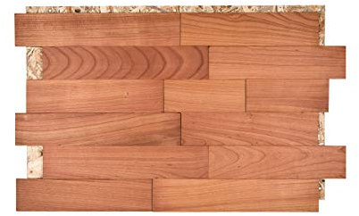 Split4Wall Wandverkleidung Holz 3D Optik Kirsche 1m² Wandpaneele Moderne Wanddekoration Holzverkleidung Holzwand Wohnzimmer Küche Schlafzimmer (Kirsche glatt geölt, 60)