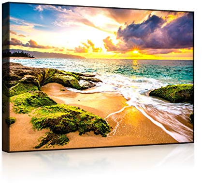 lightbox multicolor | Leuchtbild | Sonnenuntergang auf Hawaii | 100x70 cm | Fully Lighted