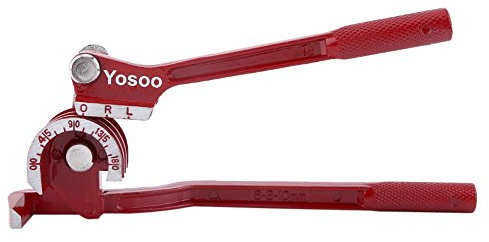 Rohrbiegewerkzeug, 3-in-1, 180-Grad-Aluminiumlegierung, manueller Rohrbieger mit Biegegradanzeige für 6/8/10mm