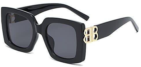 ShFhhwrl Klassisch Sonnenbrille Retro Big Frame Sonnenbrille Weibliche Quadratische Sonnenbrille Trend Wilde Sonnenbrille 04