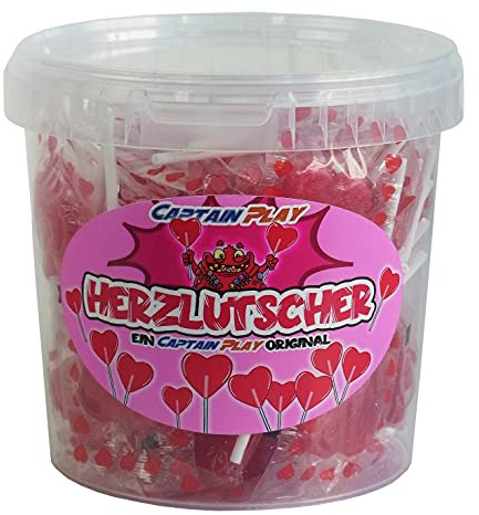 CAPTAIN PLAY Herz Deko, kleine Herzlutscher 350g, Süßigkeiten Hochzeit, Geschenk Valentinstag