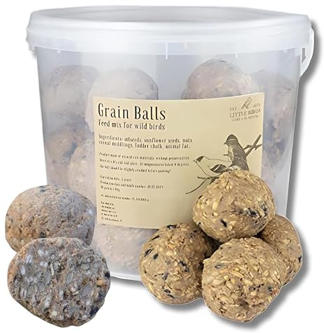 Little Birds Meisenknödel Ohne Netz (30 Stück je 90 Gramm) - Vogelfutter Ideal als Ganzjahresfutter - Maisenknoedel Ohne Netz - Natürliches Wildvogelfutter Geeignet Für Meisenknödelhalter