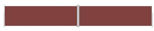 vidaXL Toldo Lateral Retráctil Jardín Separador Terraza Balcón Pantalla Solar Viento Enrollable Función Retroceso Automático Marrón 180x1200 cm