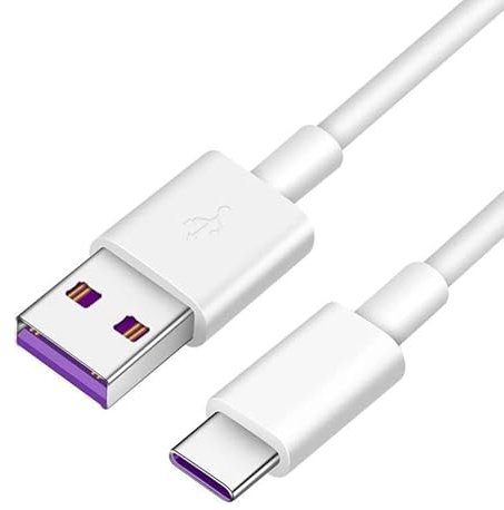 HQ-CLOUD CÂBLE USB TYPE C BLANC 1M 5A CHARGEUR CHARGE RAPIDE COMPATIBLE AVEC LES SMARTPHONES USB TYPE C
