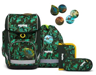 ergobag cubo Set ergonomischer Schulranzen, Vorgänger-Kollektion, klassisch 5-teilig 1. Klasse Grundschule