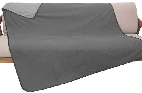 Catalonia Classy wasserdichte Decke für Bett,Sofa und Haustiere L152x127cm | Weiche Wärmende Haustierdecke, Liebesdecke, Indoor Sowie Outdoor Nutzbar für Unterwegs ,Vollständig Waschbar, Grau