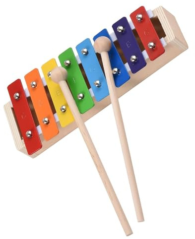 8-Noten-Glockenspiel mit kompakten, farbenfrohen Tasten und Mallet-Schlaginstrument Glockenspiel Schlaginstrument