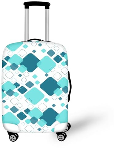 Pzuqiu Copertura per bagagli, antigraffio, accessorio da viaggio per bambini e adulti, Plaid blu, L (25-28 inch suitcase)