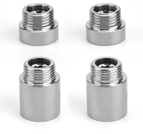TIANLIN 4 Pièces 1/2 Rallonge de Robinet, Inoxydable Rallonge Robinet Cuisine, 1/2 × 10mm/25 mm, Adaptées Aux Robinets, Robinets D'angle, Pommeaux de Douche