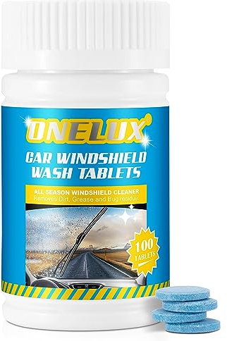 Screenwash Tablets For Cars, 100 Pcs Car Windshield Wash Tablets, Concentrated Screenwash Washer Fluid Car Window Cleaning Tablets for Metal, Plastic, Window Glass, Look Completely New