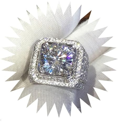 Ringe Damen Ring Für Damen Frauen Finger Herren Geschenk Modering Dominanter Herren-Diamantring 12S2