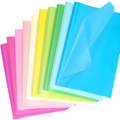 120 fogli di carta velina colorata, 35 x 50 cm, 10 colori pastello assortiti, per sacchetti regalo, artigianato, confezioni regalo, carta velina artistica per compleanni, matrimoni, feste