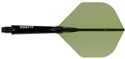 CUESOUL ROST 77 Integrierter Dartschaft und Flight, Standardform, 3er-Set (klare Farbserie)