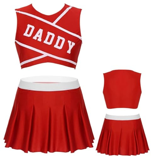 PhnkjGh Cheerleader Outfit, Fashionable Cheerleading Outfit Sexy Cheer Outfit, Comfortable Cheer Uniforms, Women Cheerleader Outfit For Nightclub Stage, Music Party
