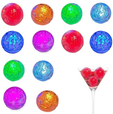 éclairboissons Cubes, LED Ice Cubes | Veno Ice Cubes Color Changing, Reusable Multi-Color LED Dry Light Activated Reuse