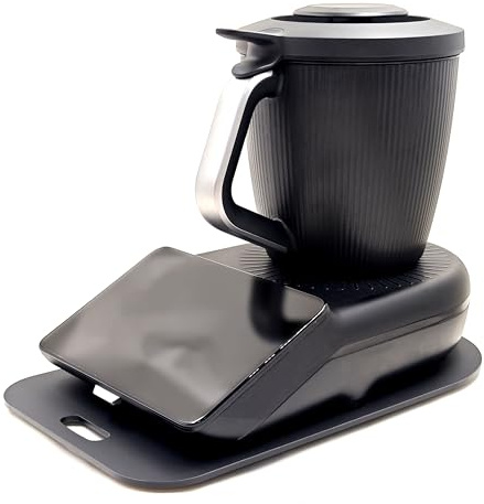 Premium Gleitbrett für Thermomix - TM7 - Hochwertiger Gleiter aus Premium Acrylglas - MADE IN GERMANY - wackelfreies verschieben ohne Mühe! (Schwarz Matt)