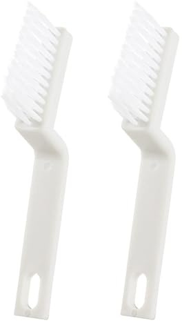 EMTPJAL 2-Pack V-Shaped Grout Cleaning Brush, Stainless Steel Crevice Scrubber for Tiles, Bathroom, Kitchen & Door Slots, Ergonomic Handheld Gap Cleaner with Hanging Hole