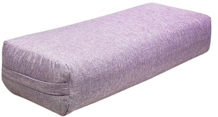 KIXZSAZ Cojín de Yoga Tipo Bolster para Yoga restaurativo, Ideal para Mantener el Equilibrio. Cojín versátil para Mujeres, Violeta, 70 x 24 x 14 cm