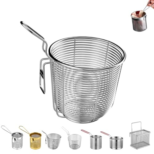 Cestello per Pasta in Acciaio Inox,Divisorio per Cottura,Cestello per Pasta separata,Mestolo per Spaghetti,Cestelli Separato per Pentola Ideale per Scolare Spaghetti e Noodles Set, per verdure