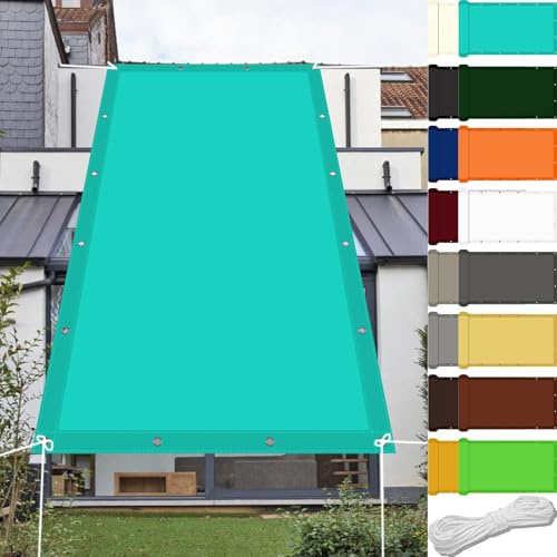 Vela Ombreggiante Impermeabile 200 x 500 cm Protección Rayos UV Tenda da Sole Resistente Alle Intemperie per Esterno, Giardino, Terrazzo, Balcone, Blu Cielo