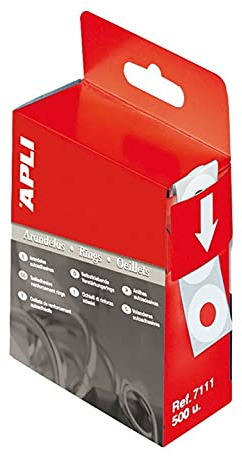 Caja de 500 Arandelas Autoadhesivas Blancas ø 13mm Apli 07111