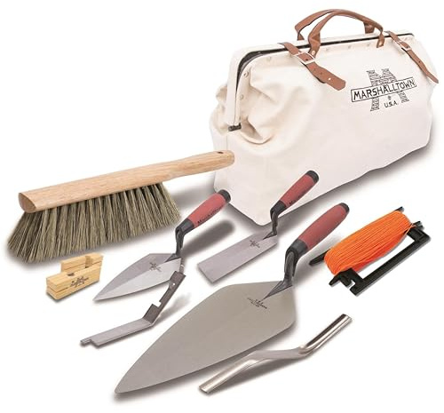 MARSHALLTOWN Bricklayers Aprrentice Tool Kit, Made in the USA, Canvas Bag, BTK1
