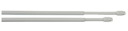 Vitragestangen / Scheibenstange ausziehbar Weiss 2 Stück (80-150 cm) PREMIUM QUALITÄT