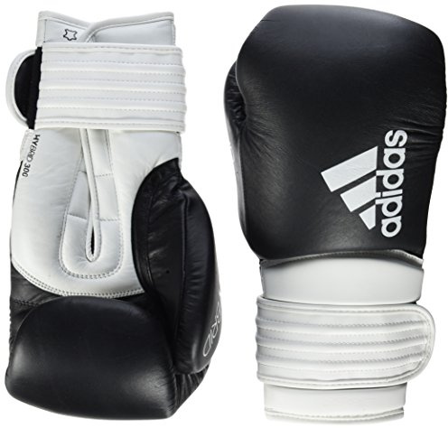 adidas Hybrid 300 Boxhandschuhe, Schwarz/Weiß, 14 oz