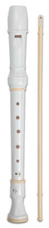 Bontempi | GermanTouchFlute - Flauto Dolce con Diteggiatura Tedesca per un Viaggio Musicale nella Tradizione Tedesca, Bianco