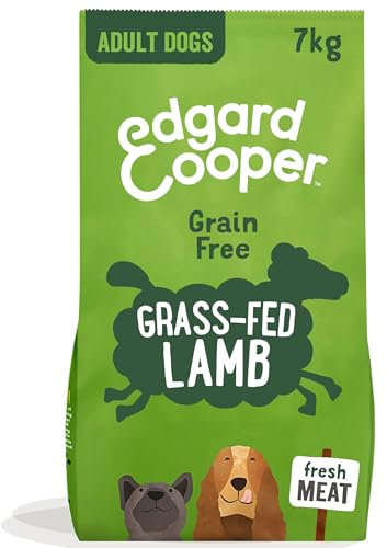 Edgard Cooper Grain Free Dog Food Dry, Lamb 7kg, Natural Kibble Dry Dog Food for Adult Dogs, Fresh Meat, High Protein, Gluten-Free, Non-GMO