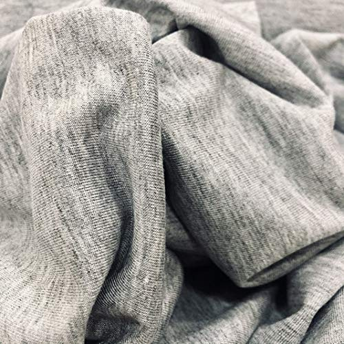 LAS TELAS ... Tejido por Metros Punto 100% Algodón, Ancho 1,50 Mtrs. 1 Mtr. (Gris)