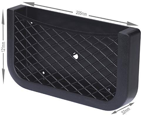 Sunstop Filet de rangement, compartiment à coller ou visser pour véhicules, bateau, camping-car, caravane, armoire et intérieur, utilisation universelle (M = 205 x 121 x 32 mm).