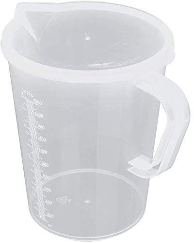 TSKDKIT 2L Measuring Jug Large Plastic Measuring Cup 2L Graduated Jug with Lid for Cooking, Cold Water, Ice Tea, Juice, Beer, Milk