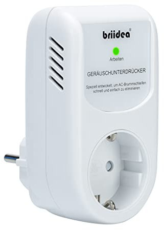 briidea Netzfilter-Zwischenstecker, Ground Loop Brummunterdrücker Plug-Style Wechselspannungsfilter, Weiß