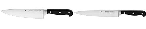 WMF Spitzenklasse Plus Kochmesser 34 cm, Made in Germany, Messer geschmiedet, Performance Cut, Spezialklingenstahl, Klinge 20 cm & Spitzenklasse Plus Fleischmesser 32,5 cm, Klinge 20 cm