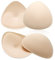 WLLHYF 2 Pairs Breathable Bra Inserts, Triangle Shape, Skin Color, Removable Breast Padding, Soft & Comfortable, Upper Thin & Lower Thick, Any Cup Cover