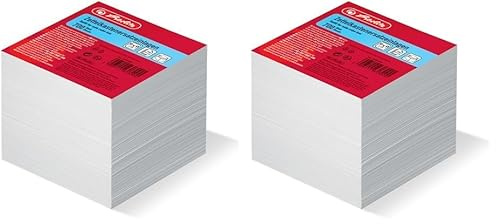Herlitz 1603000 Zettelkastenersatzeinlage 9 x 9 cm, 700 Blatt, weiß (Packung mit 2)