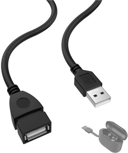Zosvoses Go Air Pop Cordon de chargeur compatible avec les écouteurs sans fil JLab Go Air Pop/Sport, Epic Air ANC/Sport ANC, JBuds Air/Sport/Executive/ANC/Play Gaming/Pro, 1,5 m