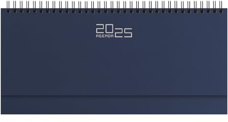 Planning hebdomadaire de table 2026, calendrier de bureau, planification en spirale de table 30 x 14 cm environ, planificateur de bureau hebdomadaire (bleu marine)