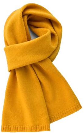 Damen Kaschmir Schal Warm Stricken Wolle Schals Erwachsene Kinder Weihnachten Neujahr Geschenke, gelb, Adults 152CM