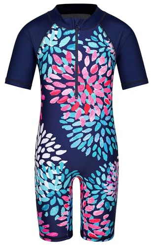HUAANIUE Girls Swimwear Short 3-12Y Children Swimsuits UPF 50+ Summer Sunsuit Surfing Black Sportswear
