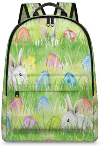 TropicalLife Osterrucksack für Herren, Damen, Kinder, Mädchen, Jungen, Osterhasen-Eier, Rucksack, großes Fassungsvermögen, 23,5 l, Rucksack, Schule, Büchertasche, Reisen, lässig, Laptoptasche,