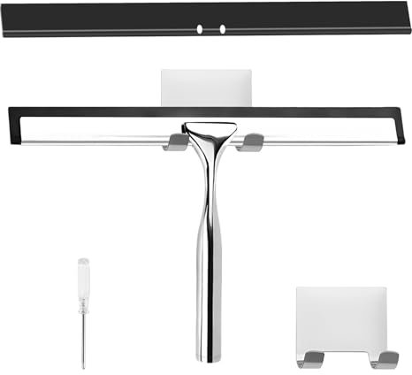 Rasqueta Limpiacristales Ducha, Limpia Mamparas Ducha Cristal, Limpiador Cristales Puede Limpiar Baños, Cocinas, Ventanas y Ventanas de Automóviles