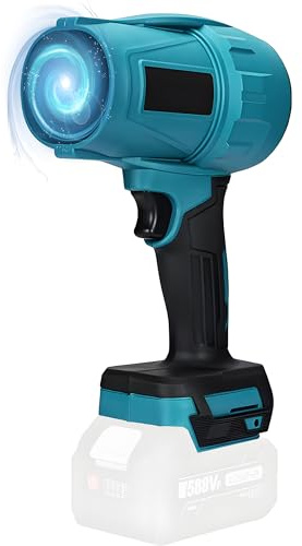 Turbo Gebläse für Makita Akku 18V, 576 km/h 28000RPM Bürstenloser | Stufenlose Jet Fan Laubbläser für Laubblasen Auto Trockner