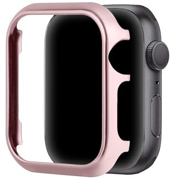 Glitter klockfodral kompatibelt med Apple Watch 44 mm, ultratunt rostfritt stål skyddande fodral, stötsäkert fodral aluminium reptåligt klockfodral hårt kompatibelt med Apple iWatch 44 mm skydd serie