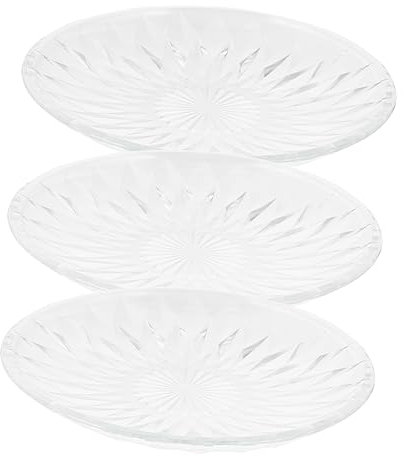 SHOWERORO 3pièces Lot De Assiettes De Rangement Transparentes Support à Collations Et Assiettes à Dessert