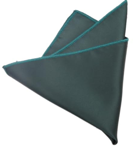 Blausky 1 Stück Stoff Taschentücher Herren,Einstecktuch Einfarbig Taschentuch Handkerchief Stecktuch Stofftaschentuch Wiederverwendbar Herrentaschentücher 23x23cm,für Täglich Festival Hochzeit,Grün