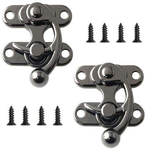 QZKJQDD Gancio destro Latch Hook, antico vintage, chiusura rapida, gancio destro a forma di coniglio, coniglietto decorativo antico, per piccola scatola di legno, portagioie, scatola di vino con viti