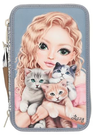 TOPModel 3 Fach Federtasche CAT Love- Geschenke für Mädchen